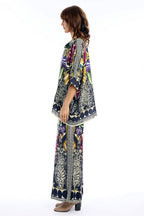 Escape Tenerife Multicolour Print Oversized Shirt 42213, side view