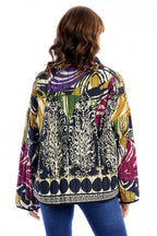 Escape Tenerife Multicolour Print Quilted Jacket 42214, back view