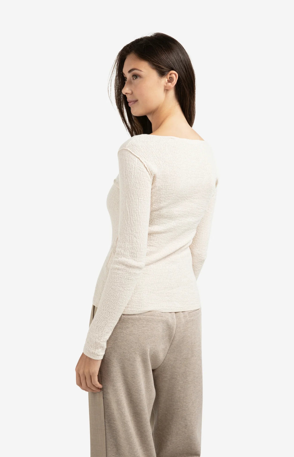 Fine Knitted Top - Cream