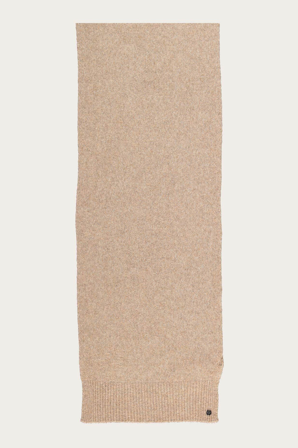 Fraas Camel Beige Knitted Scarf 667062-180, flat view