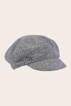 Fraas Charcoal Grey Wool Baker Boy Cap 679008-980, side view