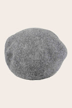 Fraas Charcoal Grey Wool Baker Boy Cap 679008-980, top view