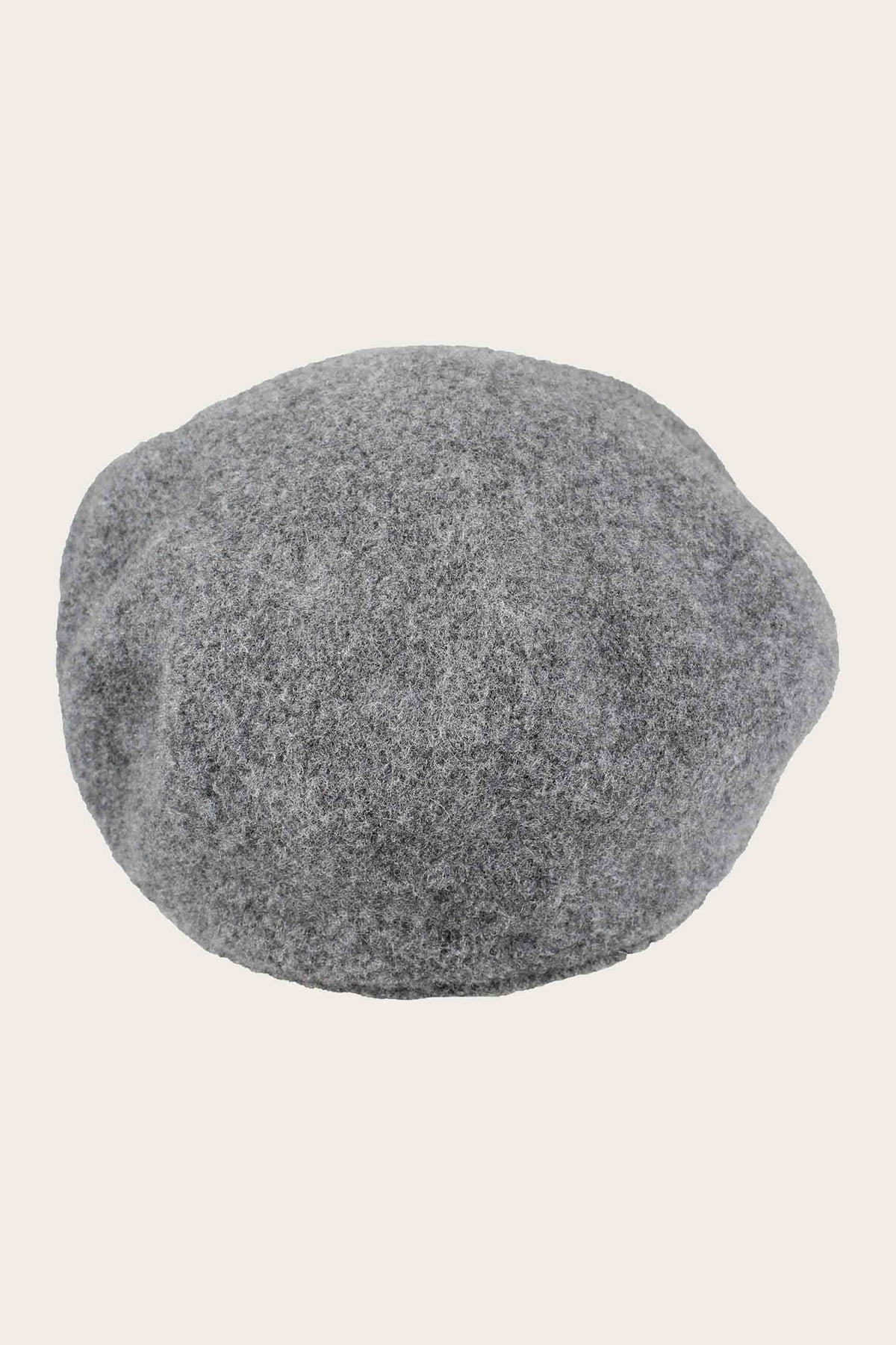 Fraas Charcoal Grey Wool Baker Boy Cap 679008-980, top view