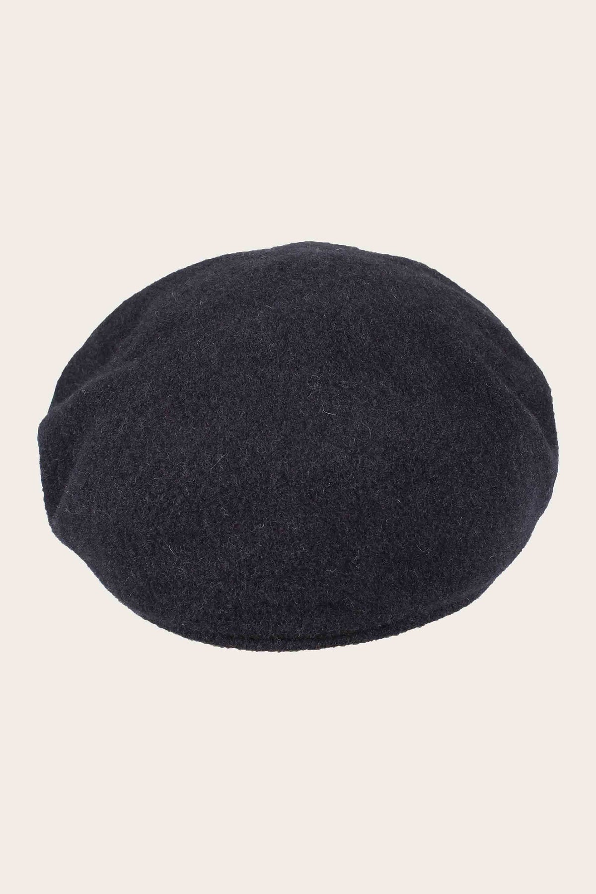 Fraas Dark Navy Wool Baker Boy Cap 679008-570, top view