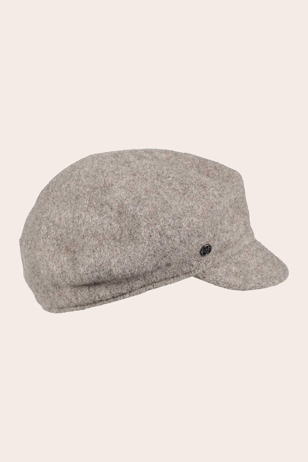 Fraas Sand Beige Wool Baker Boy Cap 679008-174, three-quarter view