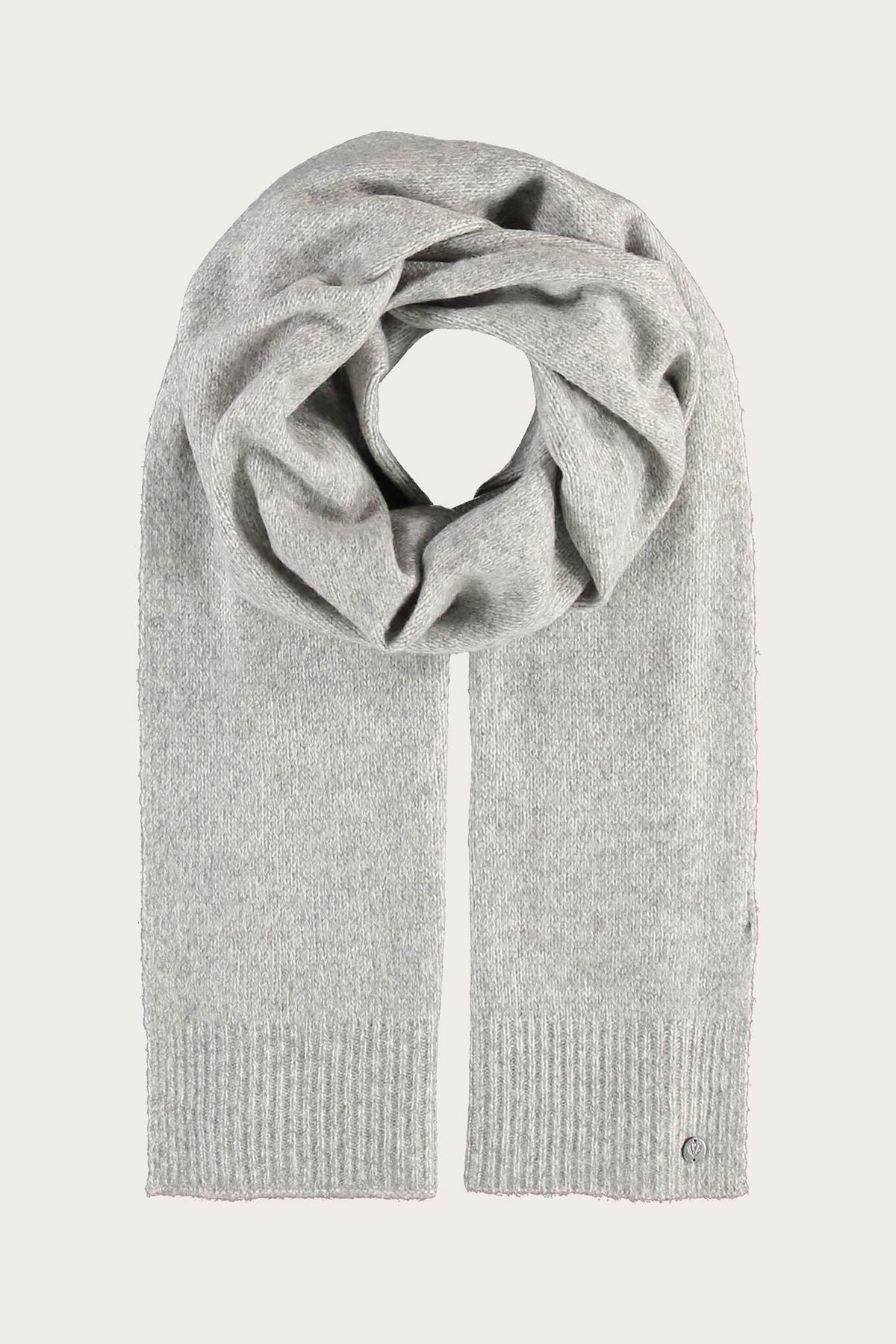 Fraas Silver Knitted Scarf 667062-910, front view