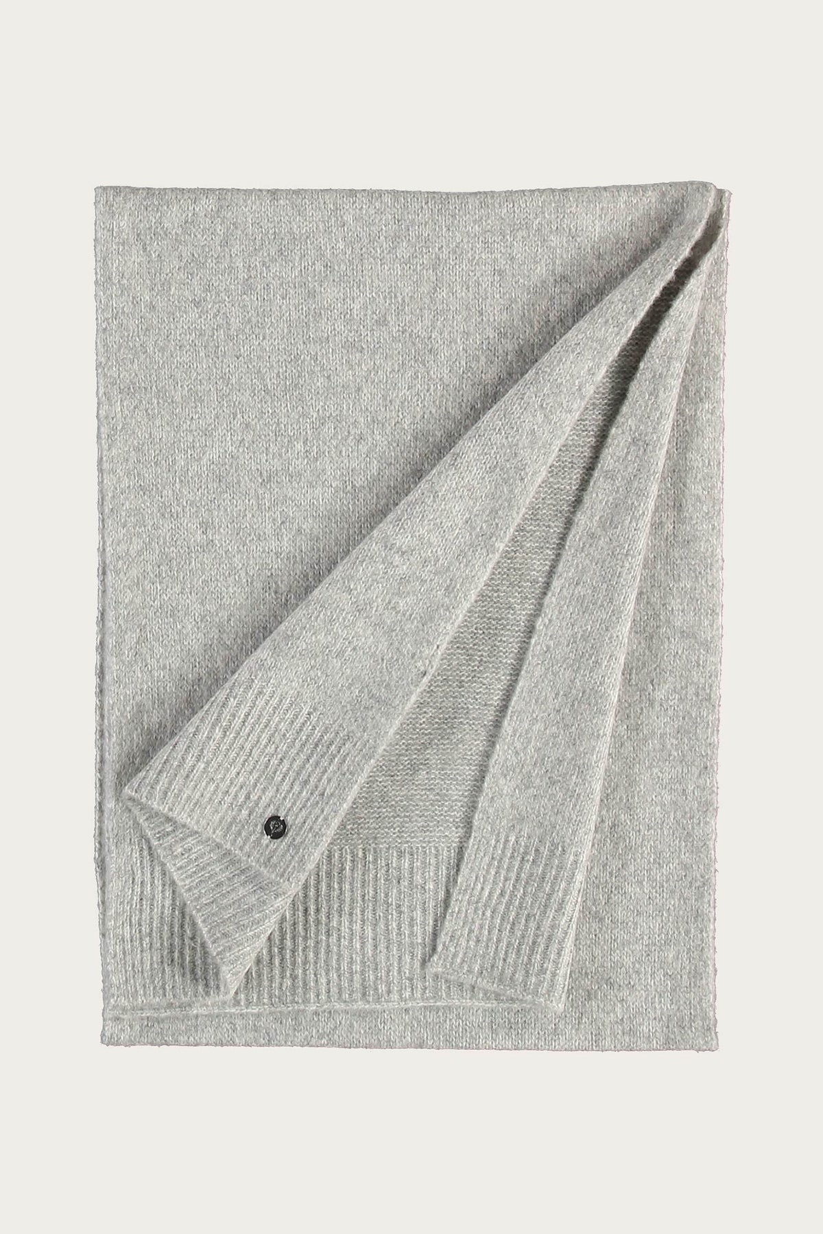 Fraas Silver Knitted Scarf 667062-910, folded view