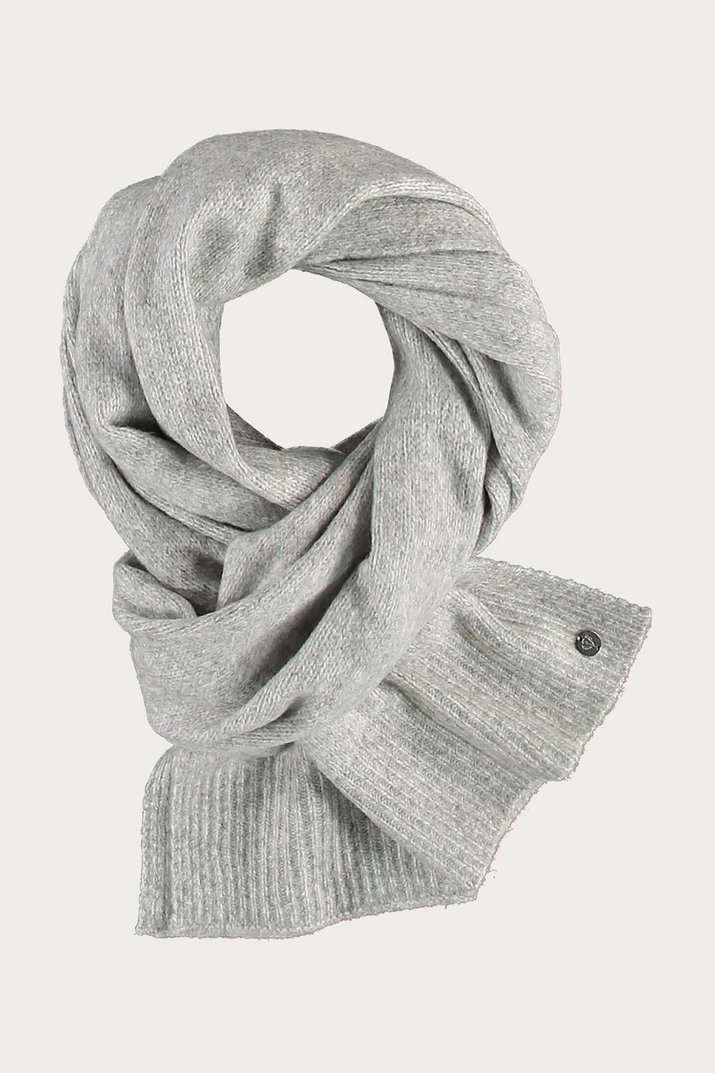 Fraas Silver Knitted Scarf 667062-910, fabric detail
