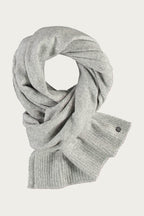 Fraas Silver Knitted Scarf 667062-910, fabric detail