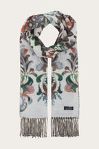 Fraas Zen Blue Floral Scarf 620015-501, front view