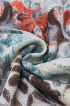 Fraas Zen Blue Floral Scarf 620015-501, fabric detail