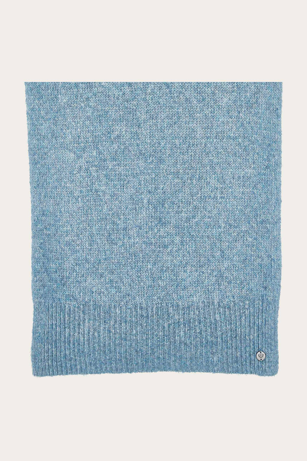 Fraas Zen Blue Knitted Scarf 667062-501, flat view