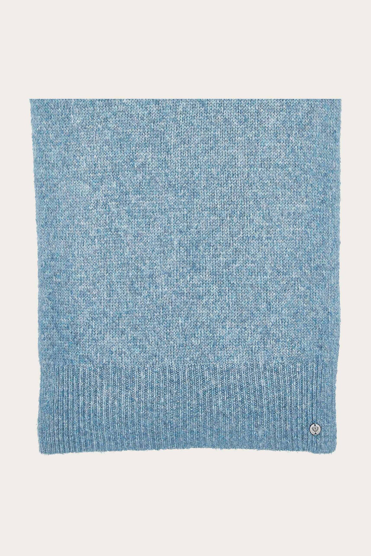 Fraas Zen Blue Knitted Scarf 667062-501, flat view