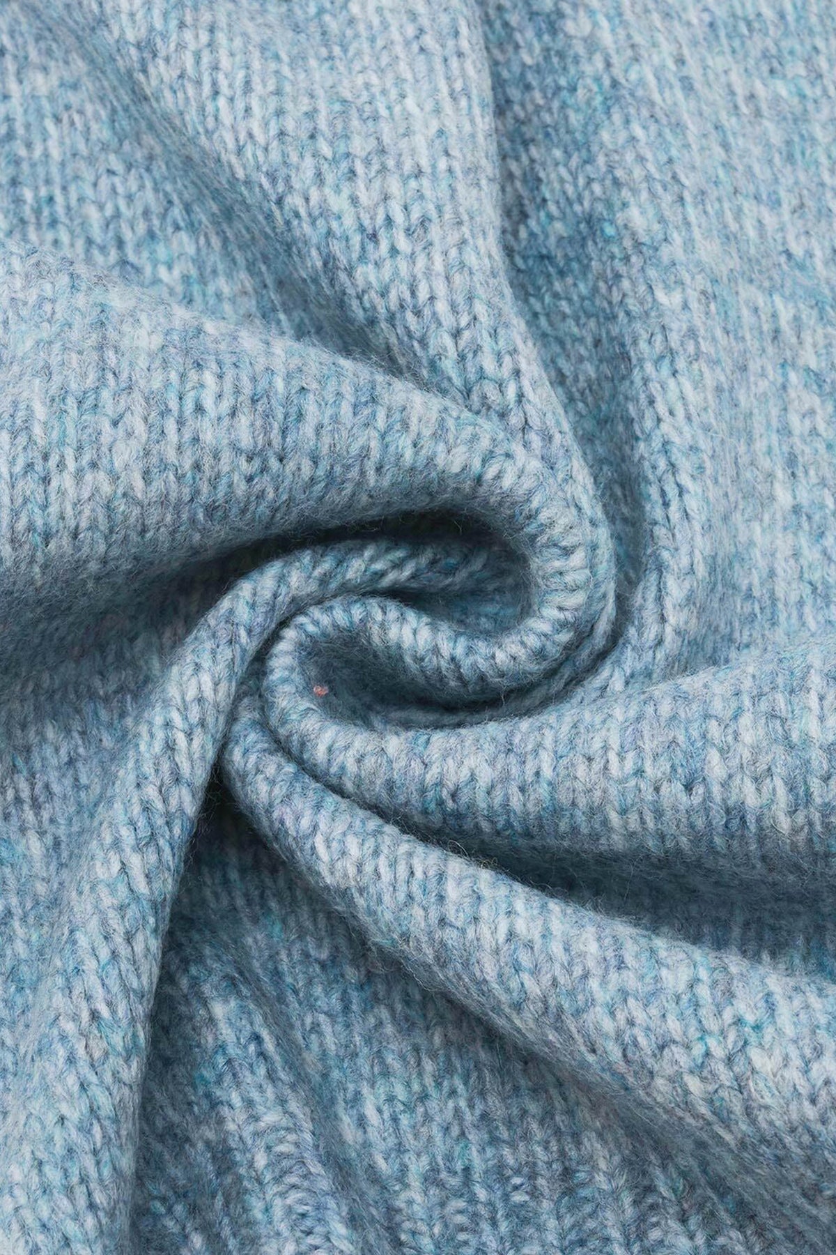 Fraas Zen Blue Knitted Scarf 667062-501, fabric detail