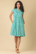 Handprint Dream Apparel Lacey Carnation Green Dress AN1130D