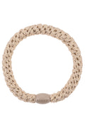 KKNEKKI beige glitter hair tie at OSO Boutique