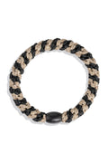 KKNEKKI Black Beige Glitter Stripe Multicolour Hair Tie 1836, packshot