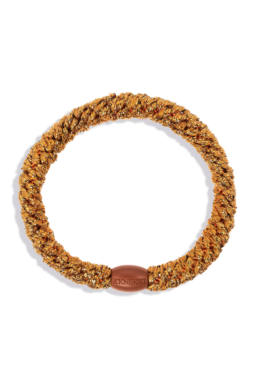 KKNEKKI Burned Terracotta Glitter Orange Hair Tie 9320, packshot