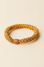 KKNEKKI Burned Terracotta Glitter Orange Hair Tie 9320, studio shot