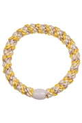 KKNEKKI light yellow and gold mix hair tie at OSO Boutique
