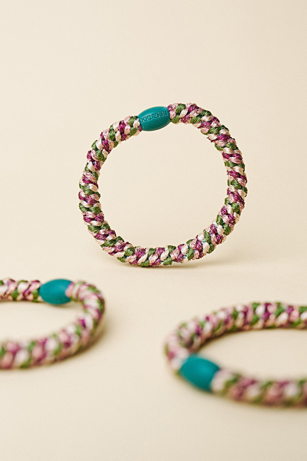 KKNEKKI Mix Army Grape Multicolour Hair Tie 9319, group of three