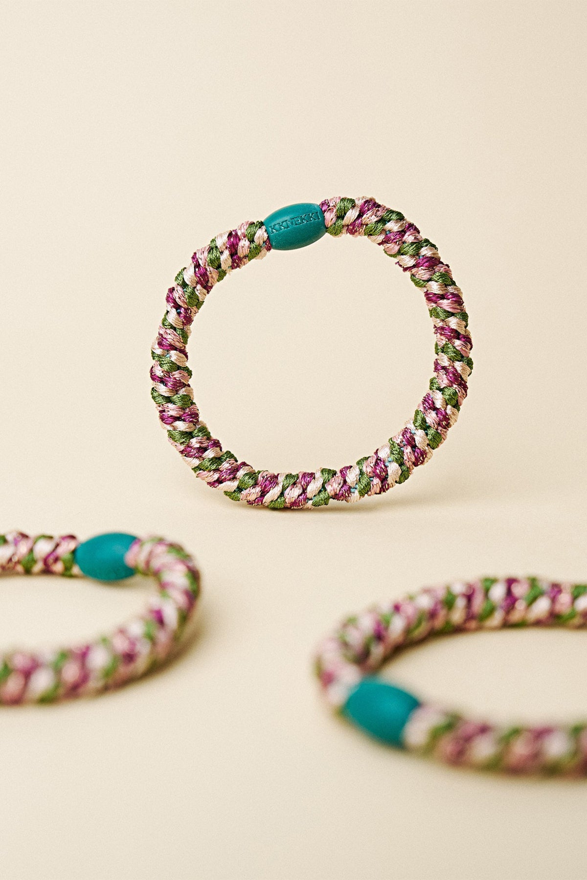 KKNEKKI Mix Army Grape Multicolour Hair Tie 9319, group of three