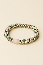 KKNEKKI Mix Army Yellow Multicolour Hair Tie 9312, studio shot