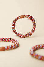 KKNEKKI Mix Bordeaux Curry Multicolour Hair Tie 9329, group of three