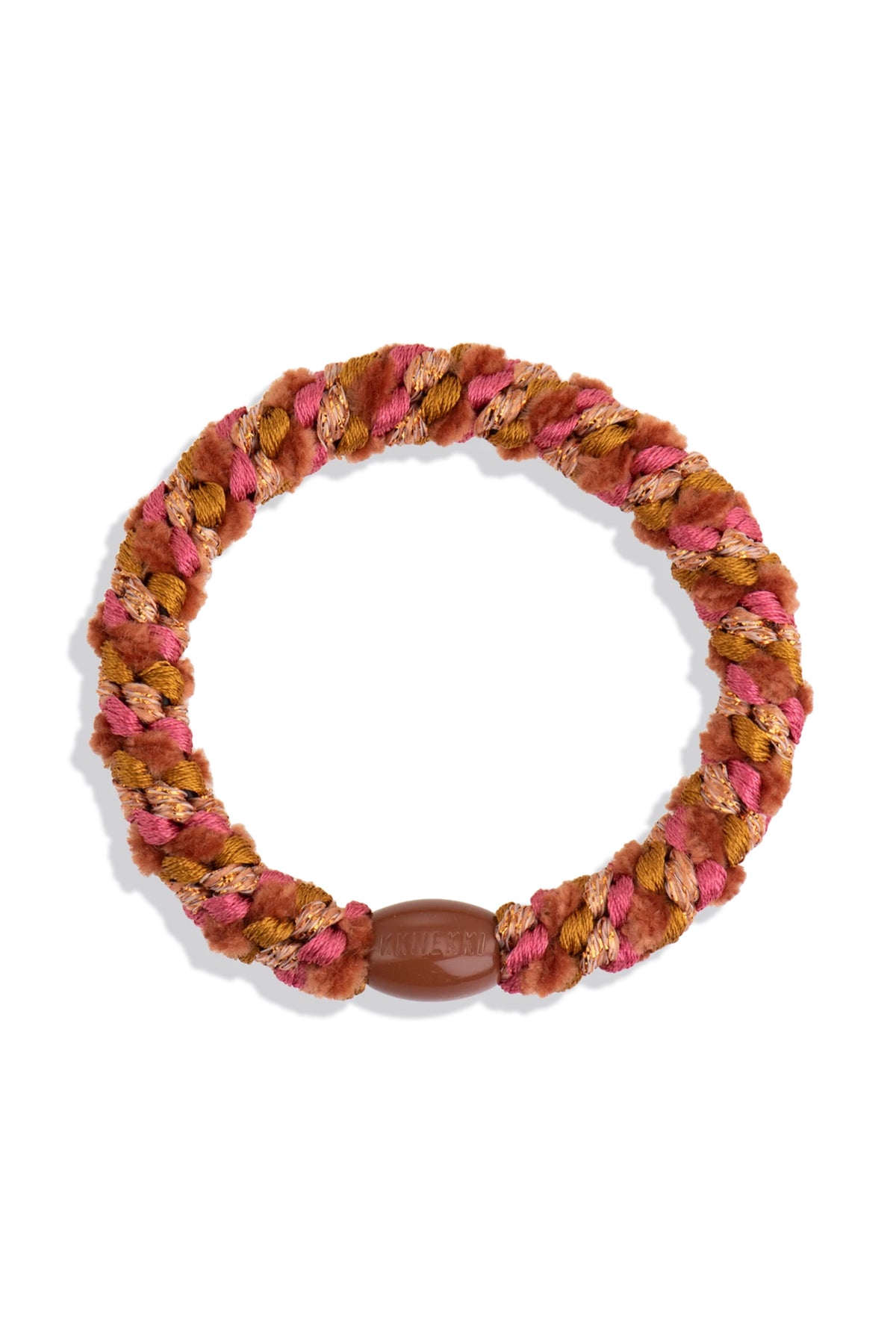 KKNEKKI Mix Terracotta Raspberry Glitter Multicolour Hair Tie 5550, packshot