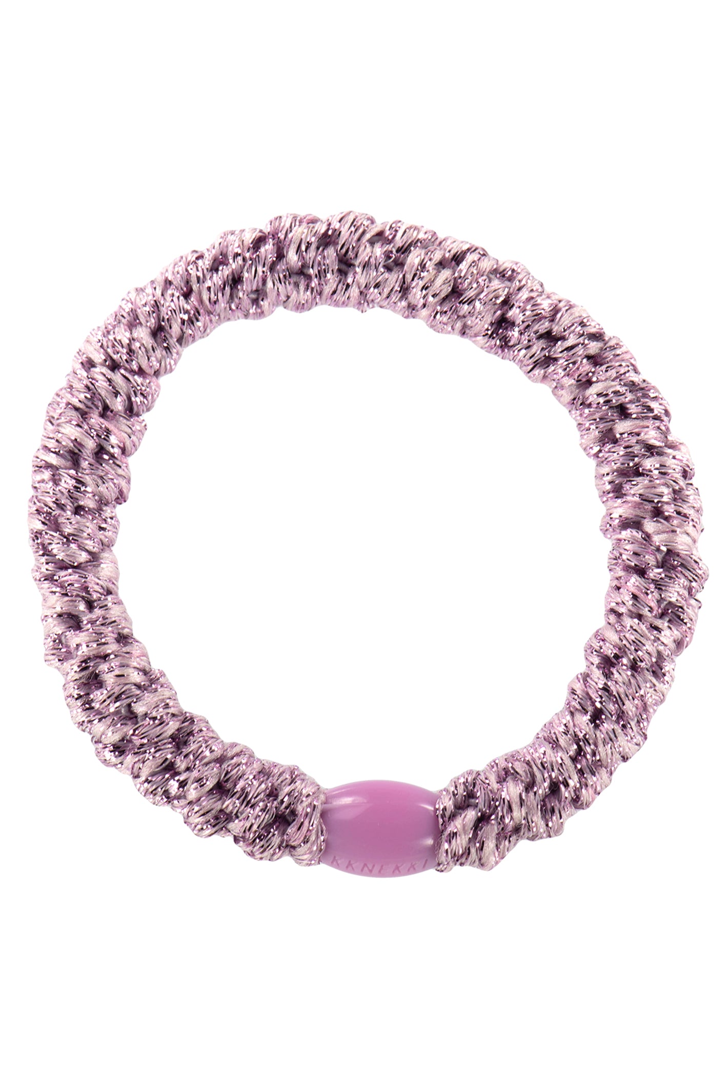 KKNEKKI pink glitter hair tie at OSO Boutique