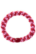 KKNEKKI red and bubblegum stripe hair tie at OSO Boutique