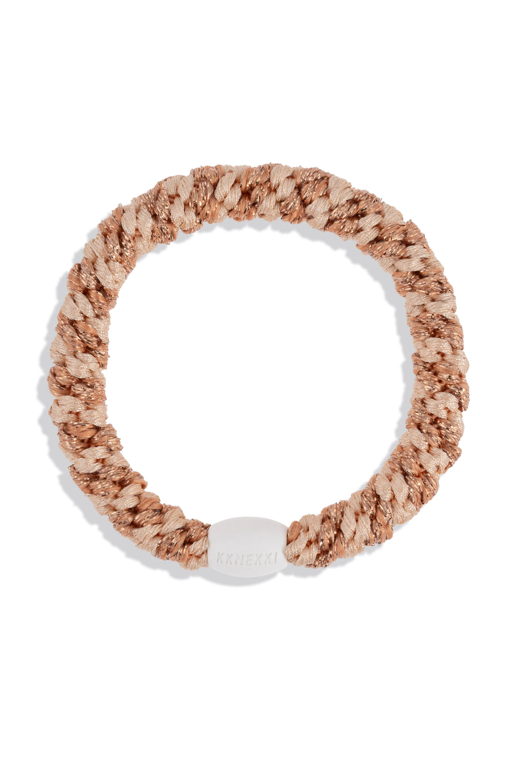 KKNEKKI Rosegold Glitter Powder Stripe Hair Tie 5761, packshot