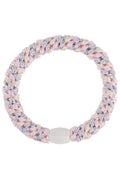 KKNEKKI silver pink glitter mix hair tie at OSO Boutique