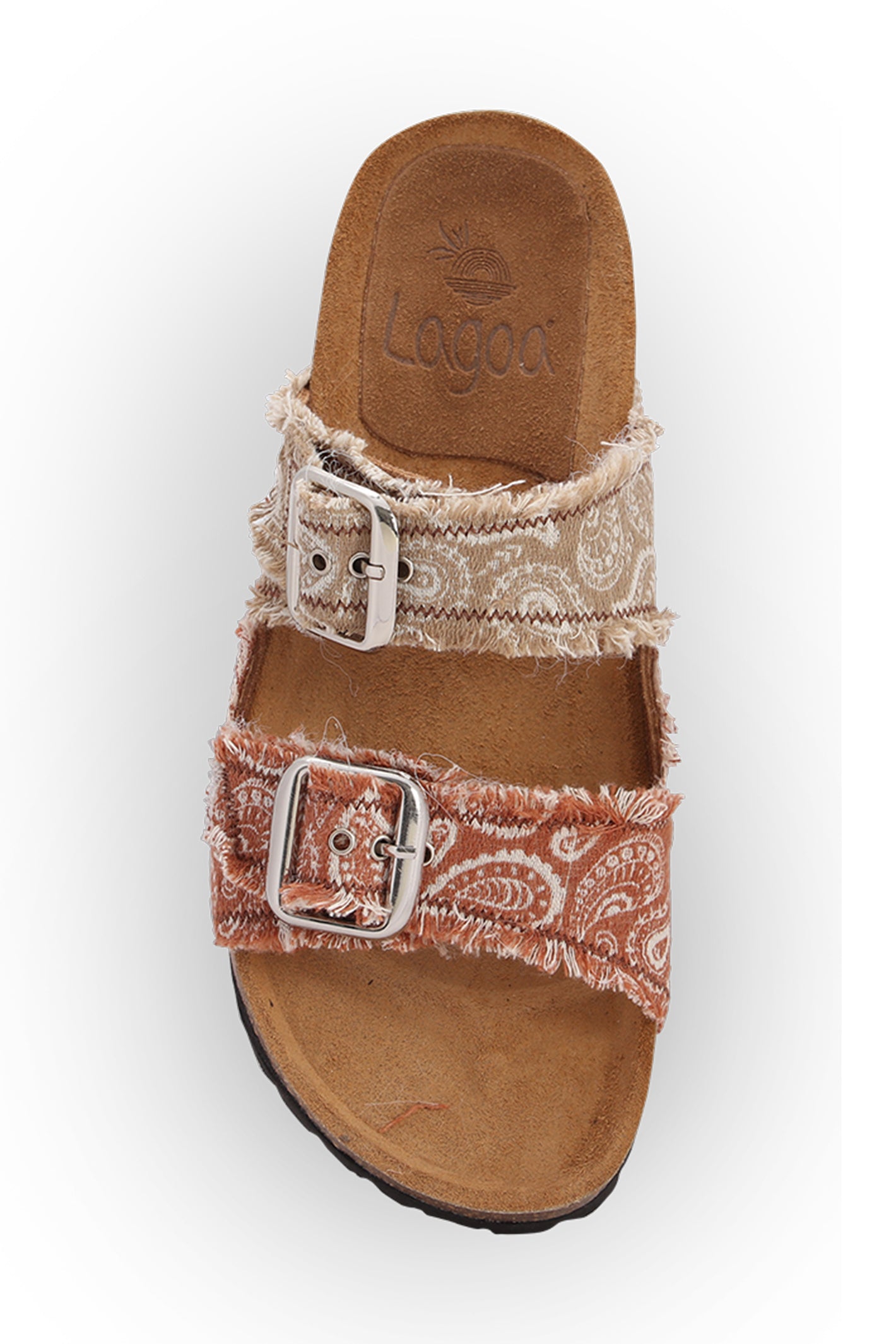 Lagoa Jurere Patch Tobacco Brown Leather Sandals