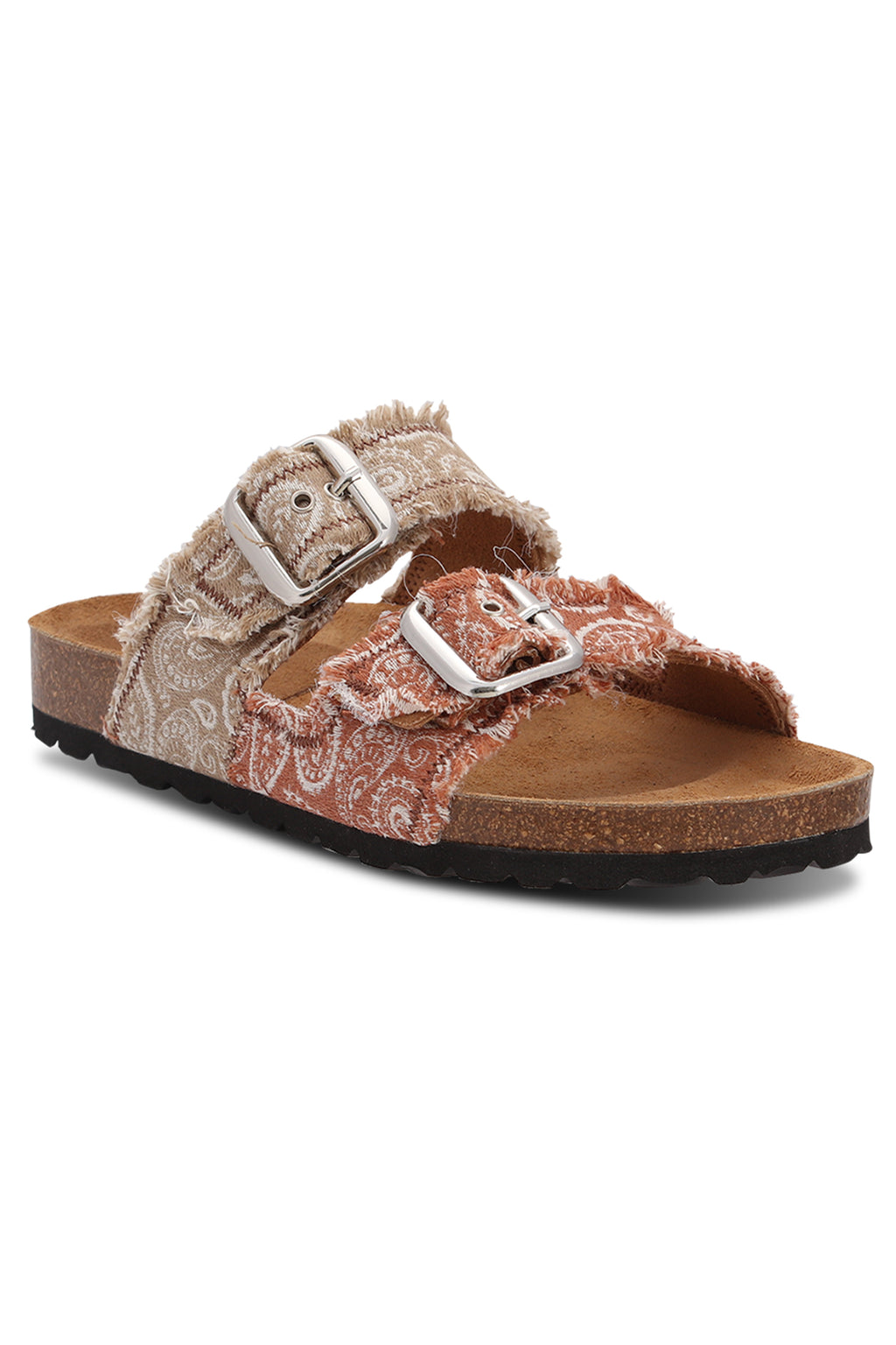 Lagoa Jurere Patch Tobacco Brown Leather Sandals