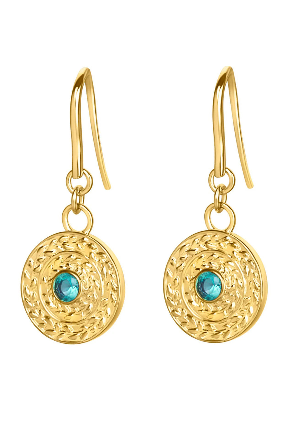 Laura Ashley Fashion Leaf Border Gold Plated Earrings XE1691