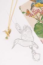 Laura Ashley Fashion Llanelli Kingfisher Gold Plated Necklace N4719G