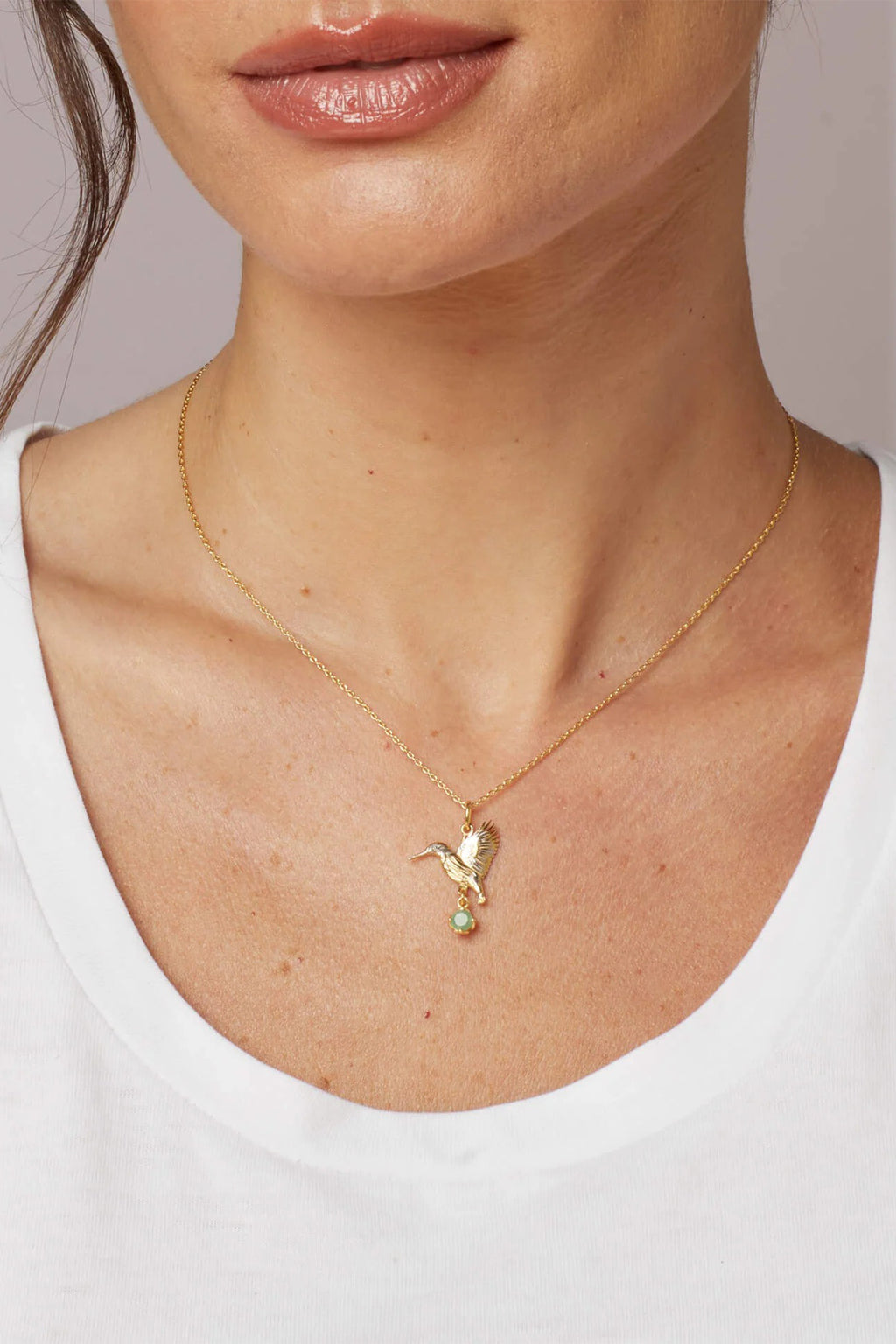 Laura Ashley Fashion Llanelli Kingfisher Gold Plated Necklace N4719G