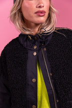 Laure + Max Vladimir Black Funnel Neck Jacket 26AH067, detail view