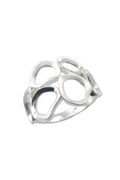 LBJ Jewellery Abstract pebble Silver ring R20564, front