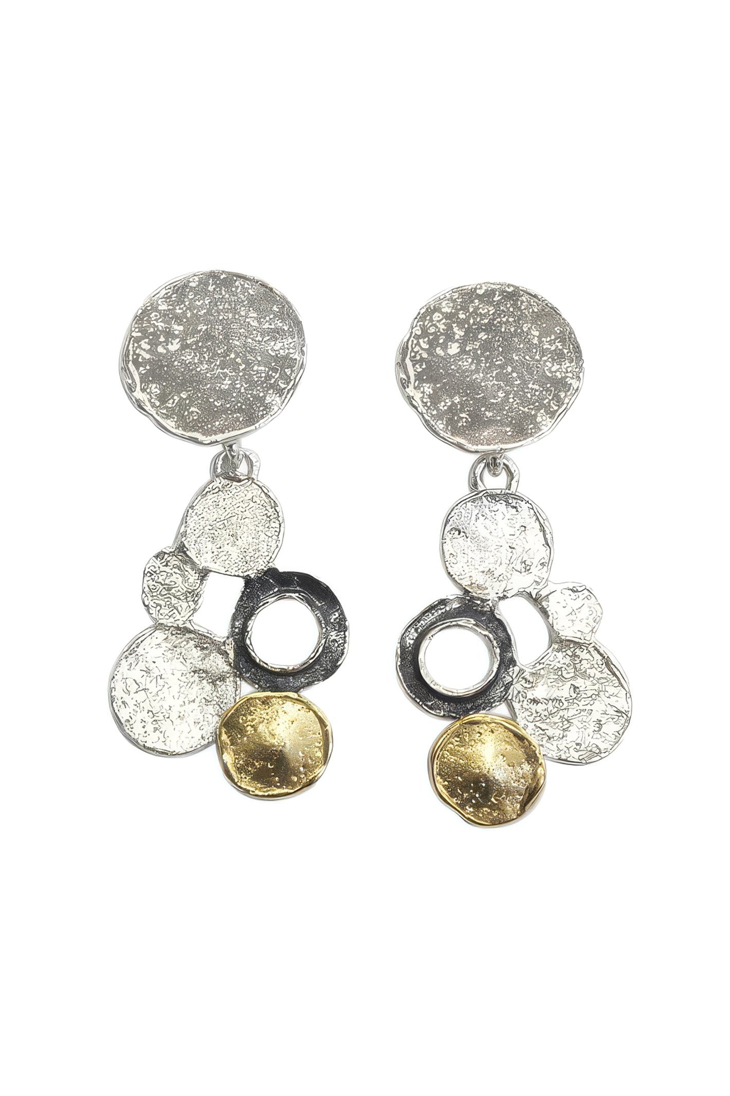 LBJ Jewellery Circle design Multicolour drops E19064, front
