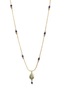 LBJ Jewellery Delicate Gold Plated Opalite Necklace N18035A, detail