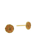 LBJ Jewellery Enamel Gold Plated Studs E12379, front and side