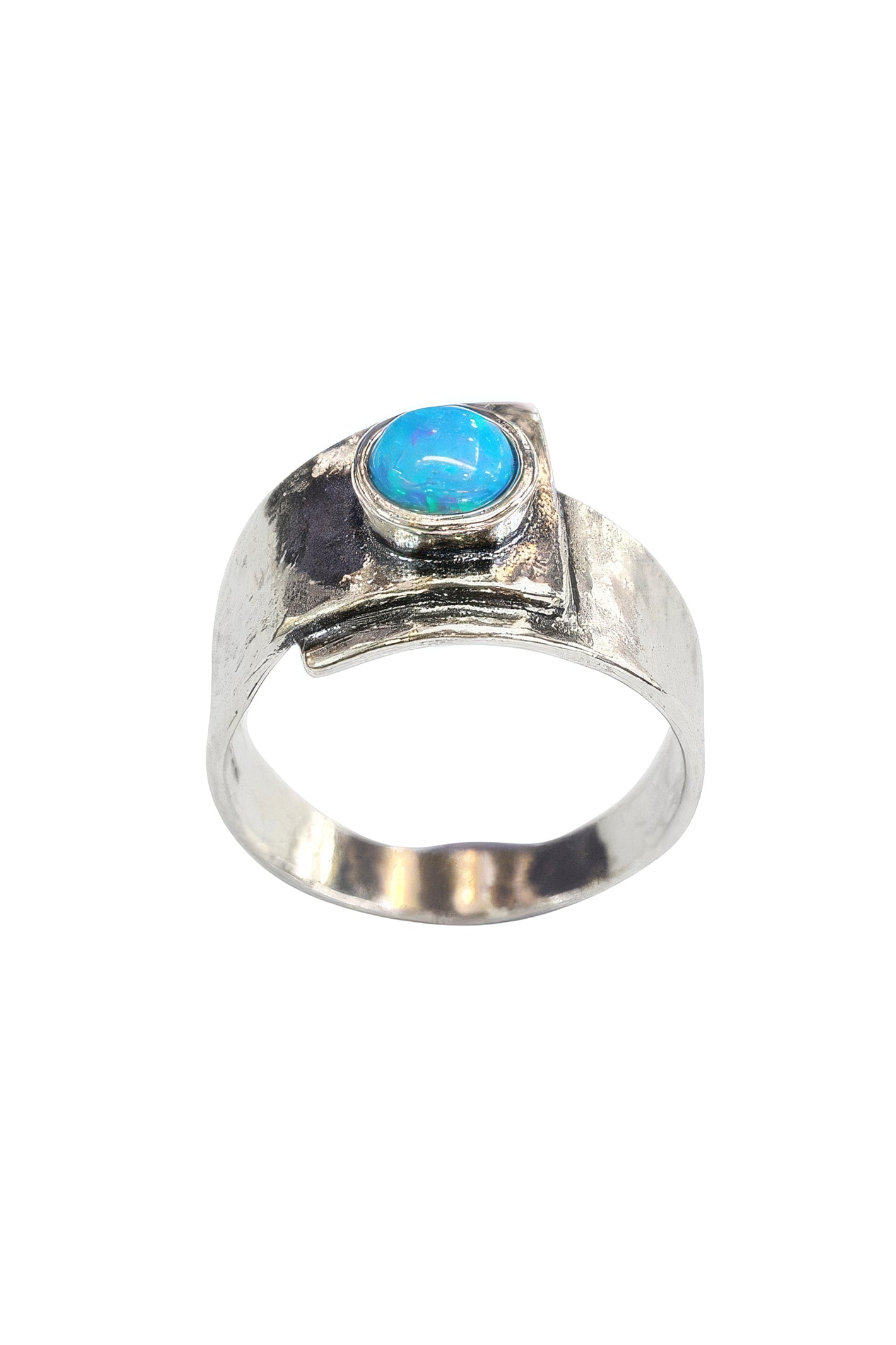 LBJ Jewellery Folded opalite Blue ring R22045A, front