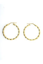 LBJ Jewellery Gold Plated Bobble Design Hoops E3061/3GP, packshot