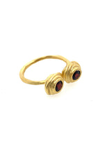LBJ Jewellery Gold Plated Garnet Ring R4G