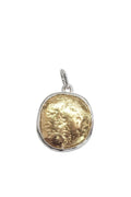 LBJ Jewellery Gold Plated Round Pendant P19002, front