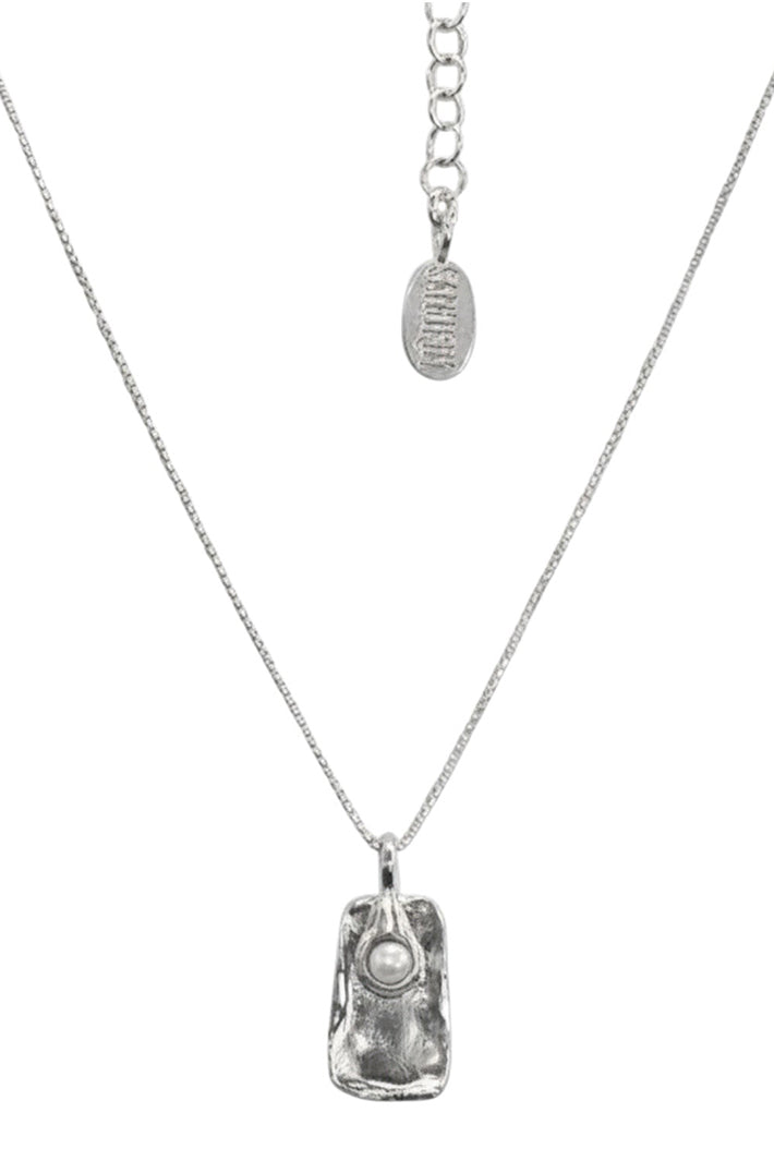 LBJ Jewellery Organic Small Pearl Silver Necklace N24065S, packshot