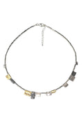 LBJ Jewellery Silver Hematite Multi Element Necklace N18242A, packshot