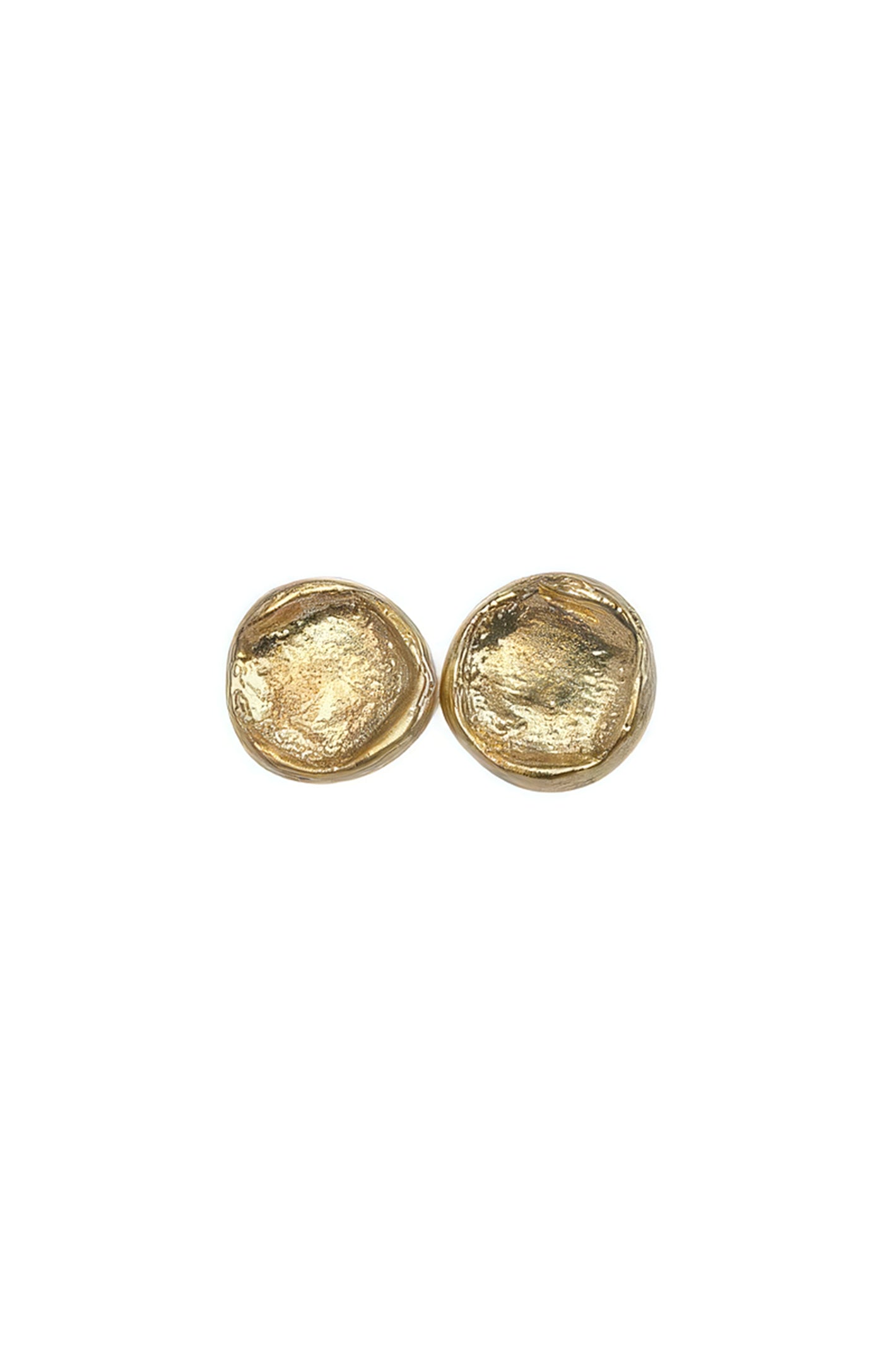 LBJ Jewellery Small round gold studs E456GP, front